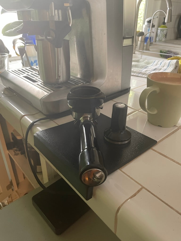 Tapis de tassage pour espresso – souple avec organiseur de bord de table
