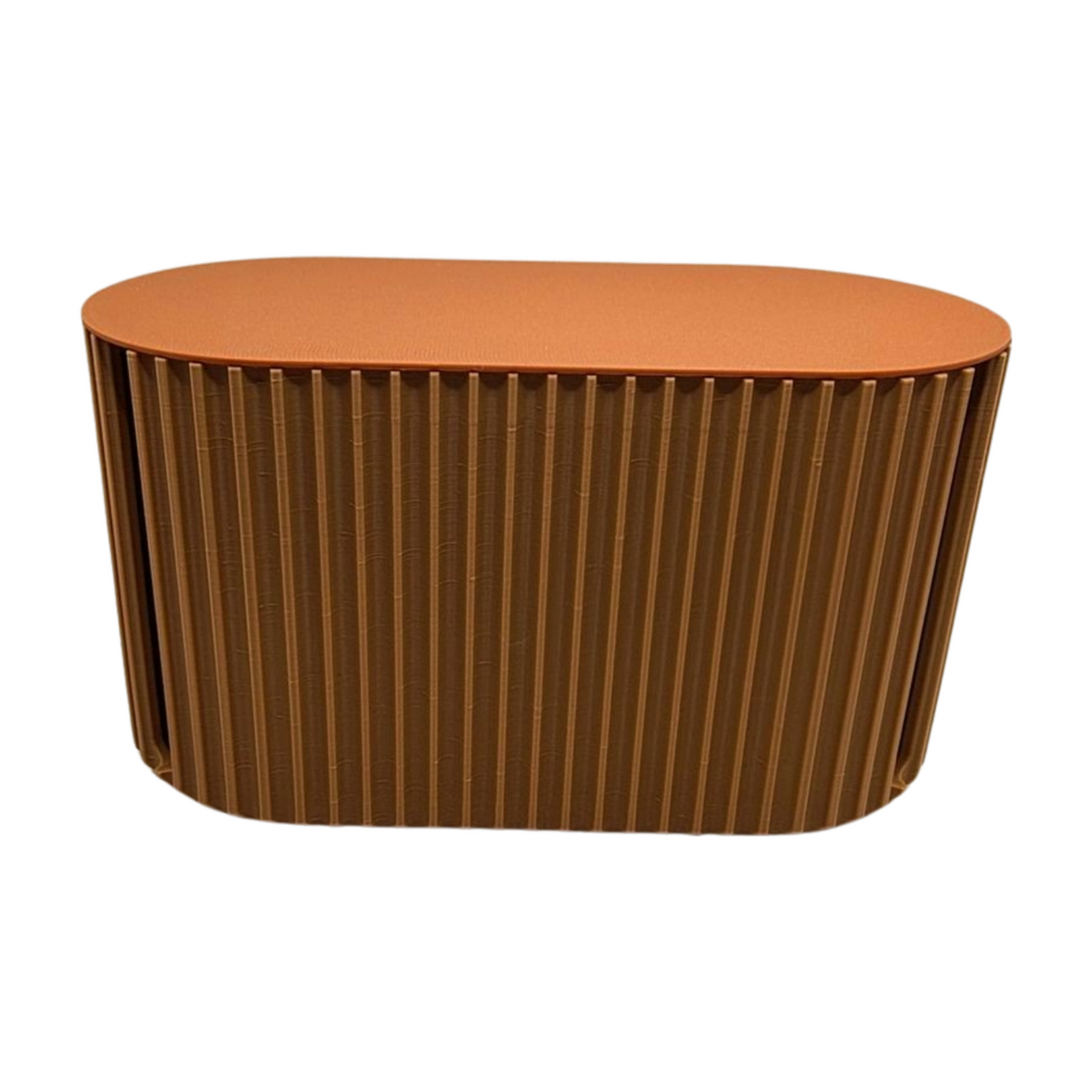 Gros plan d'une texture cannelée décorative au style mid-century modern