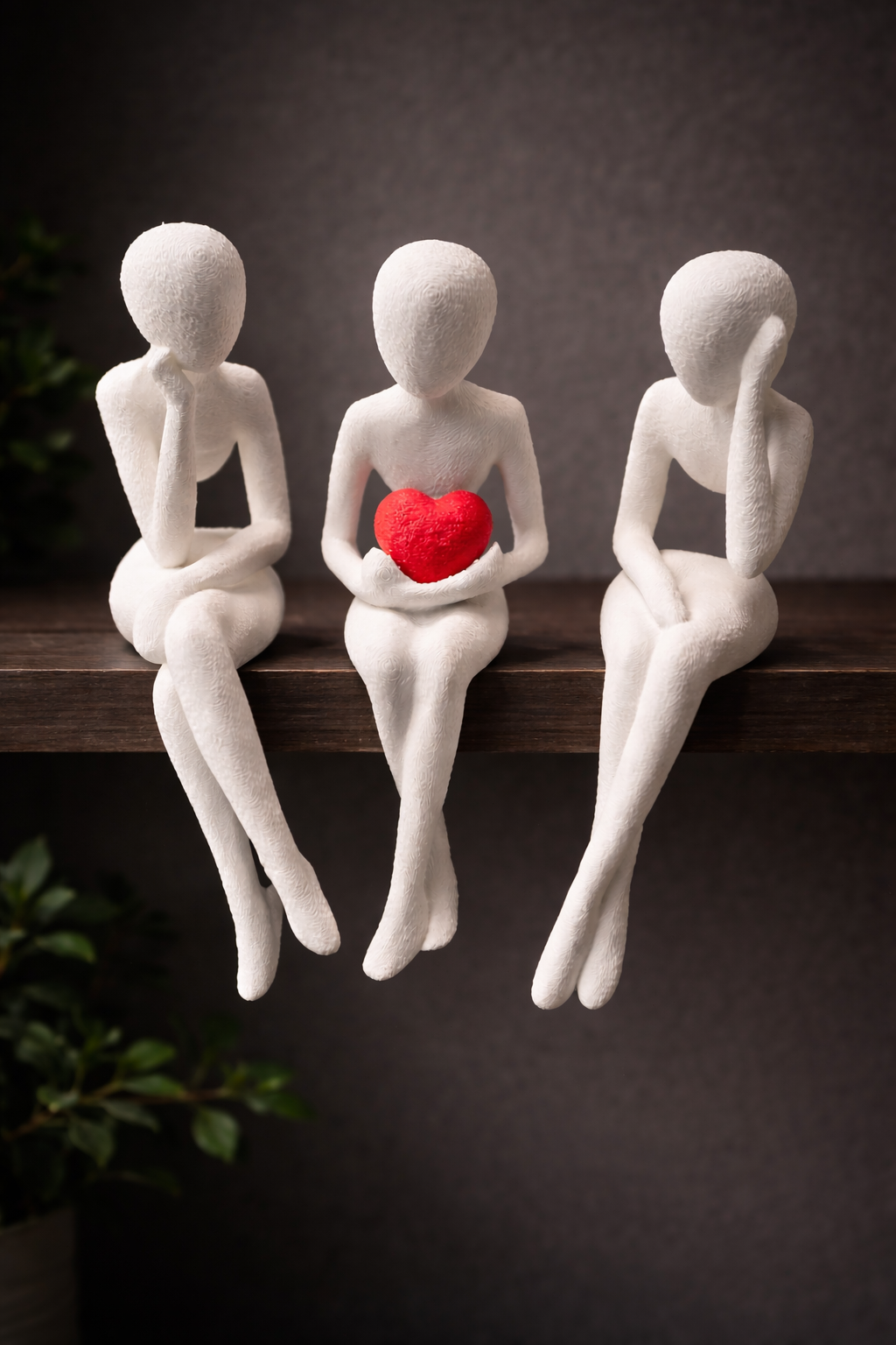 Figurines imprimées en 3D avec cœur