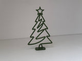 Figurine de sapin minimaliste avec étoile et pied
