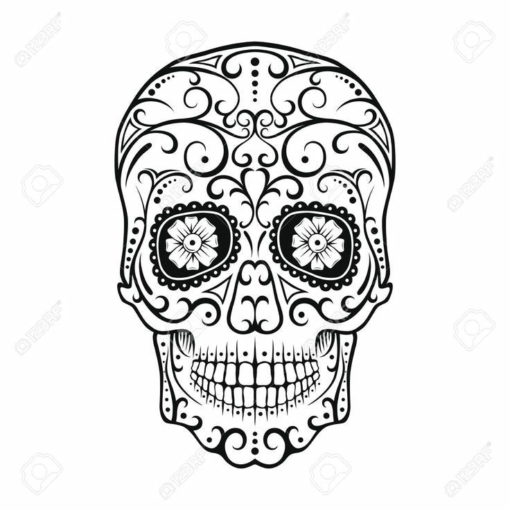 Figurine décorative de crâne en sucre pour le Día de los Muertos, n° 22