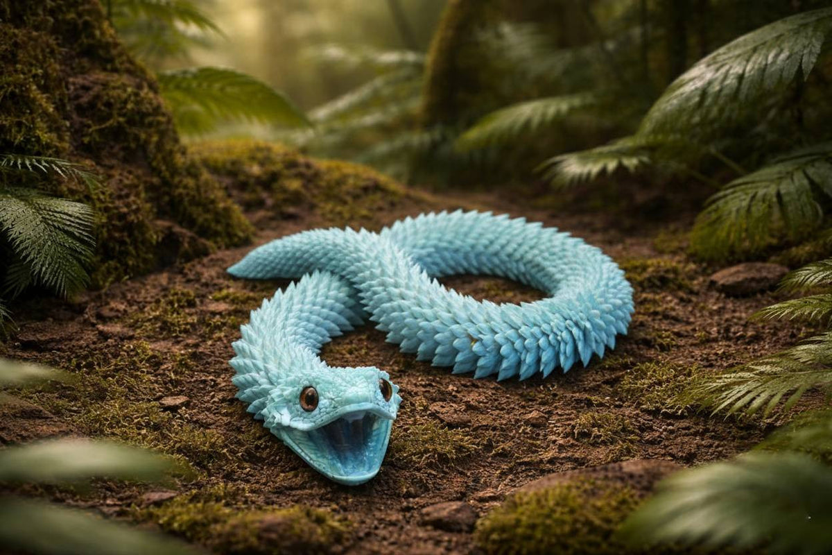 Serpent décoratif sur un bureau