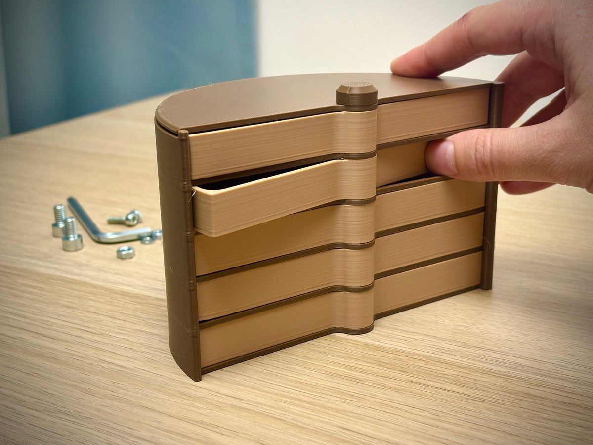 Tour de rangement modulaire empilable à 5 boîtes