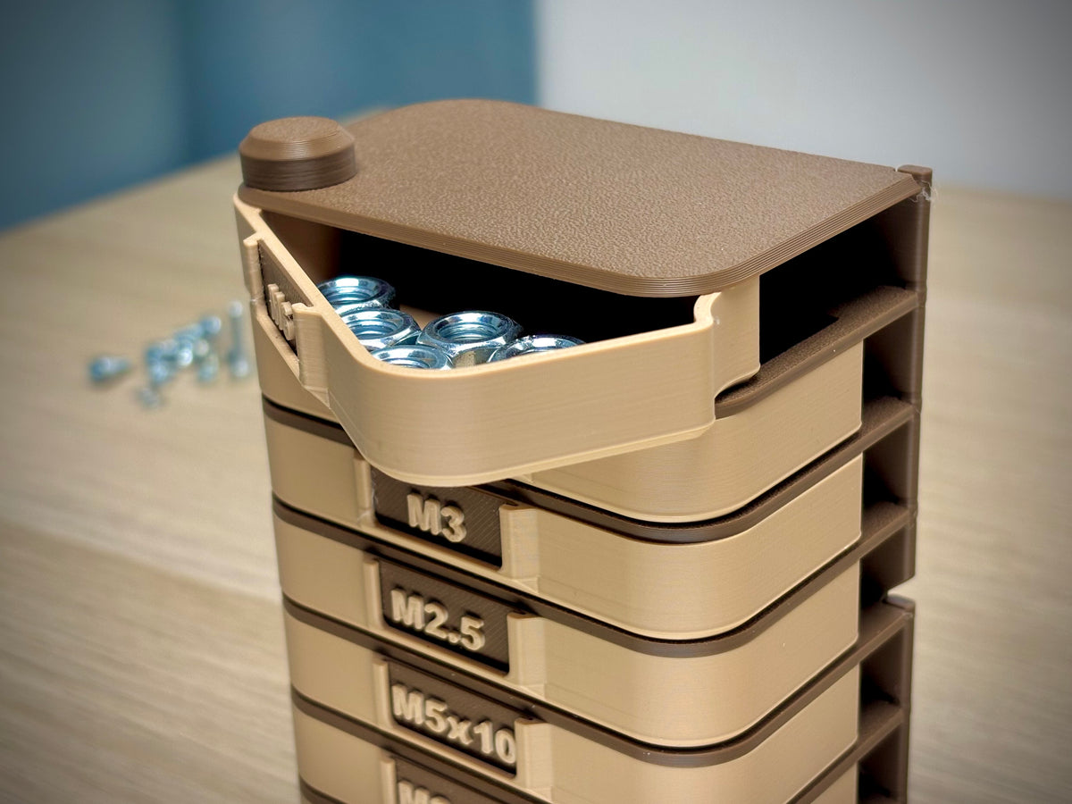 Tour de rangement modulaire empilable pour trier les petites pièces