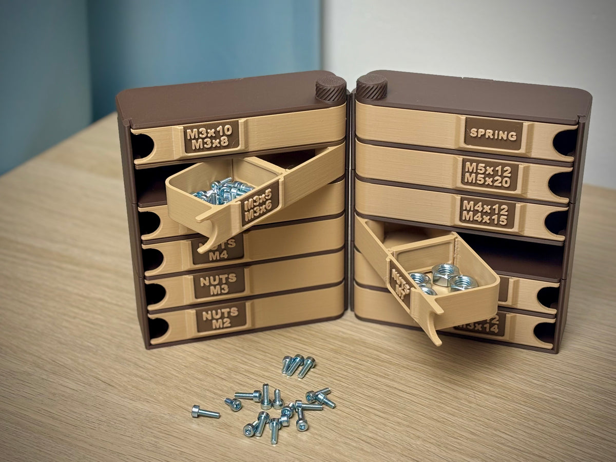 Tour à tiroirs modulaire avec tiroirs papillon – rangement empilable