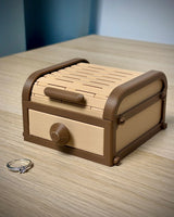 Boîte de rangement à couvercle coulissant – compacte pour le bureau