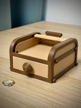 Boîte de rangement à couvercle coulissant – compacte pour le bureau