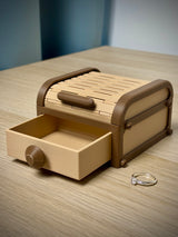 Boîte de rangement à couvercle coulissant – compacte pour le bureau