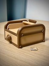 Boîte de rangement à couvercle coulissant – compacte pour le bureau