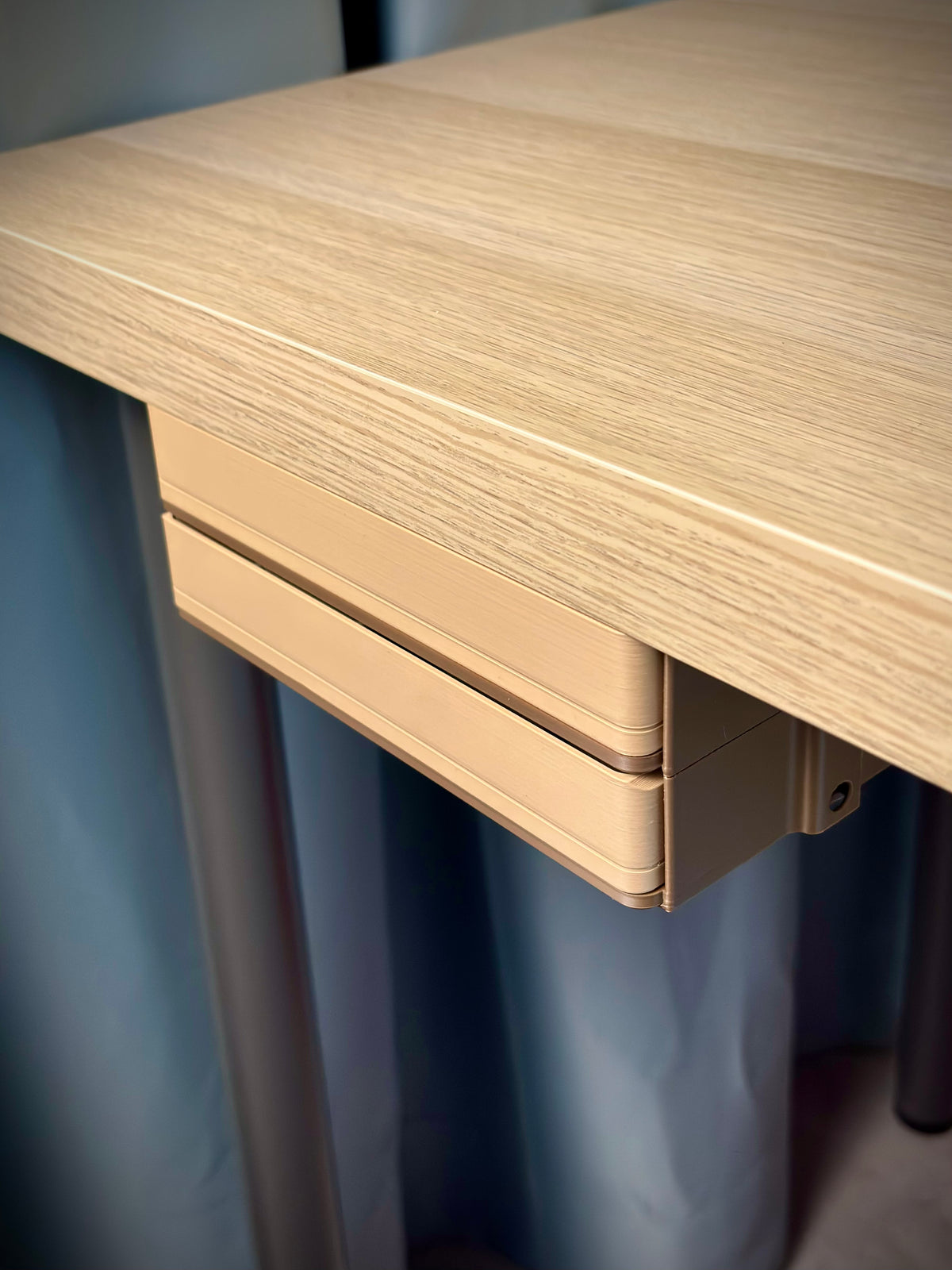 Tiroir modulaire sous bureau avec verrouillage push, Gridfinity 4×2