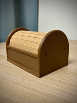 Boîte de rangement Tambour à rideau coulissant – rangement vintage pour le bureau