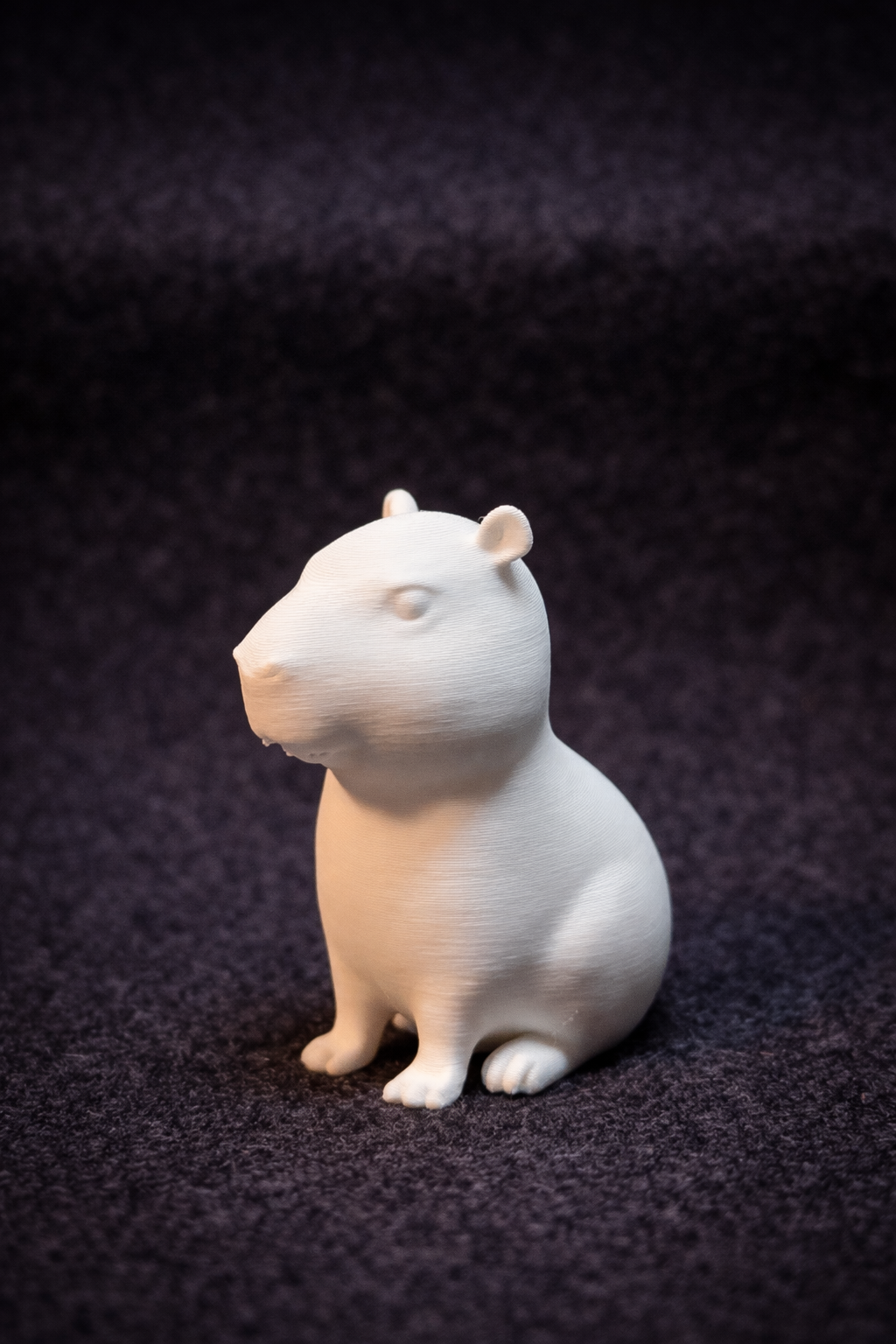 Figurine blanche à peindre : capybara, 4–6 cm (déco DIY)