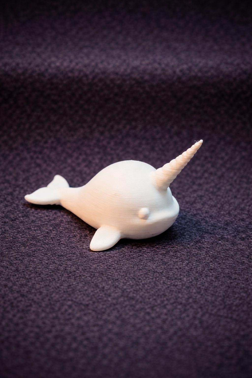 Figurine blanche à peindre : narval, 4–6 cm (déco DIY)