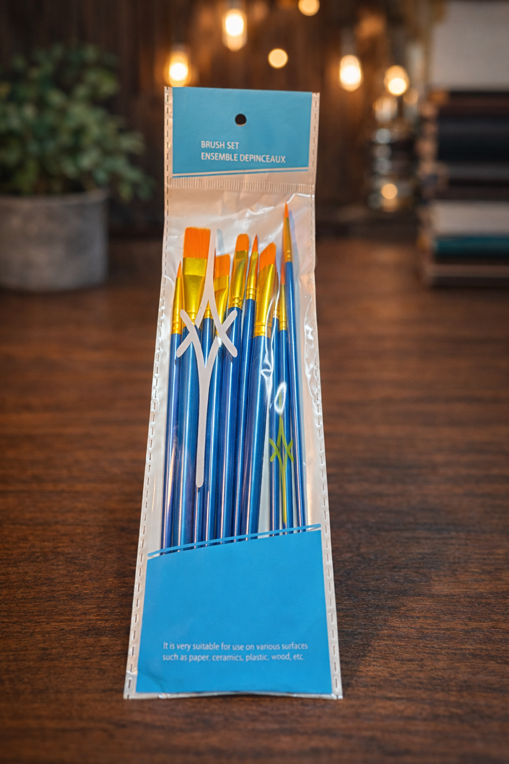 Lot de 10 pinceaux de différentes tailles pour la peinture
