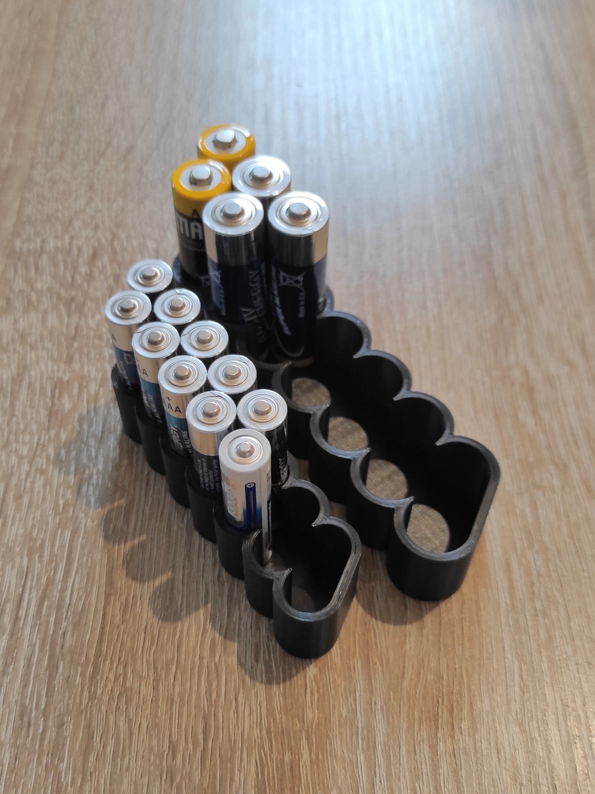 Organiseur de piles AA, AAA, C et D