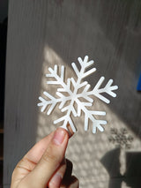 Lot de 4 sous-verres en forme de flocon de neige