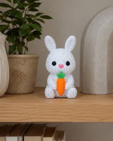 Figurine lapin – décoration de Pâques avec carotte