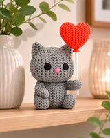 Figurine chat – adorable décoration de Saint-Valentin
