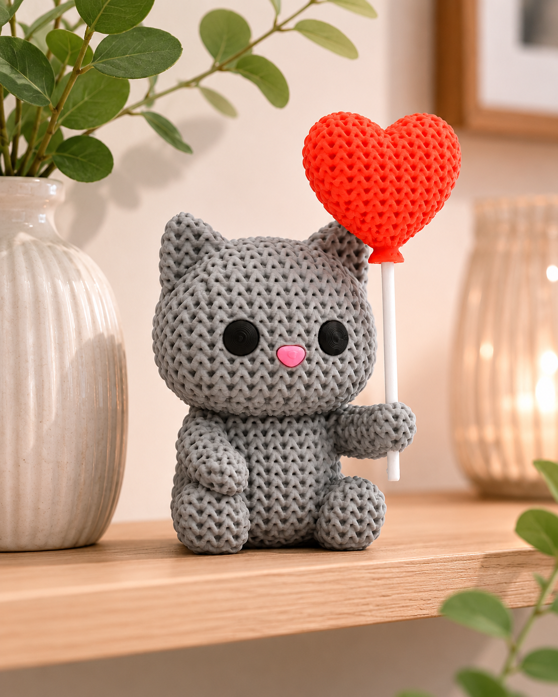 Figurine chat – adorable décoration de Saint-Valentin