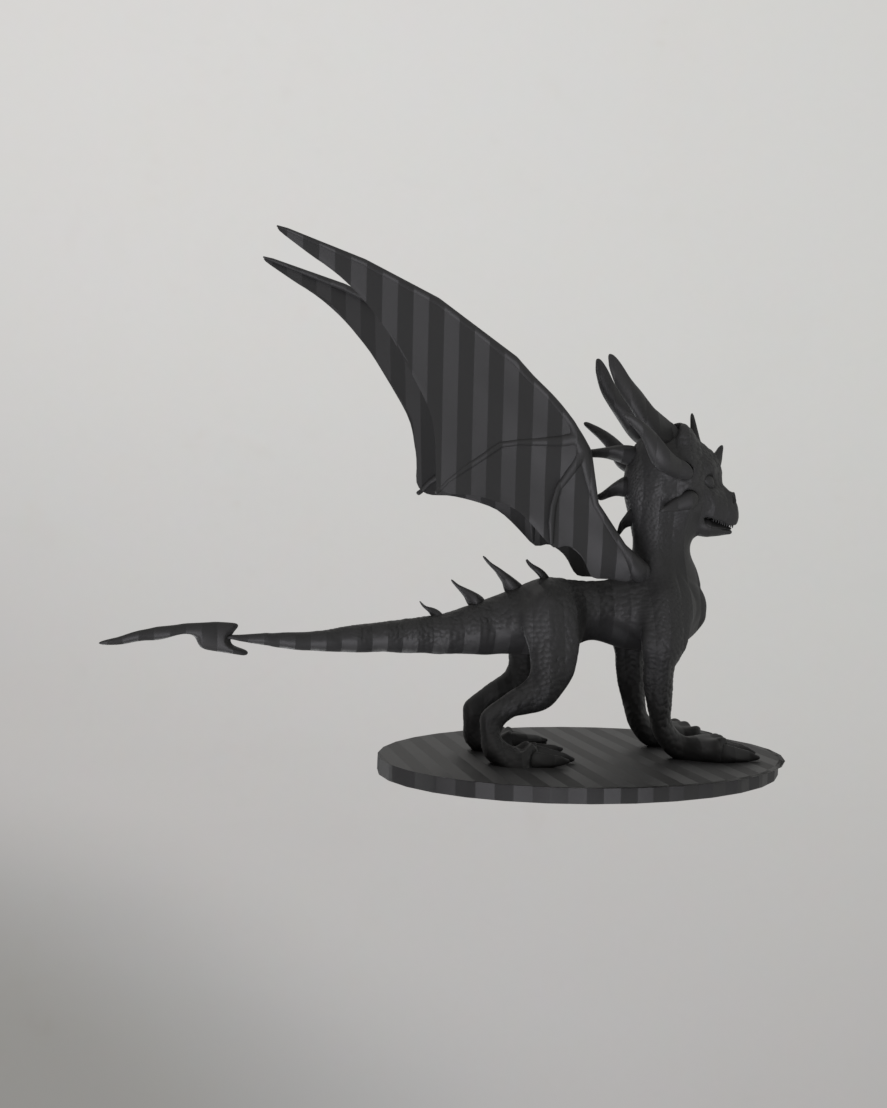 Le dragon Cynder de The Legend of Spyro – statue statique