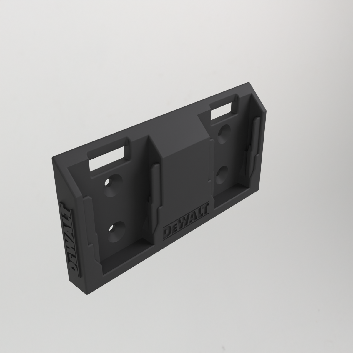 Support mural pour deux batteries DeWalt 18 V avec logo