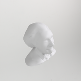 Buste low poly d'Albert Einstein