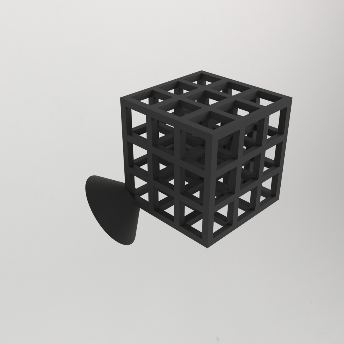 Infinity Cube sur pied – sans supports d'impression