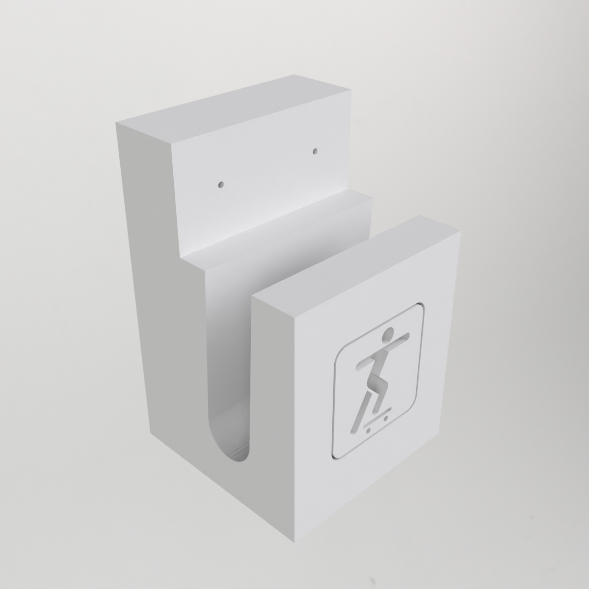 Support mural horizontal pour skateboard