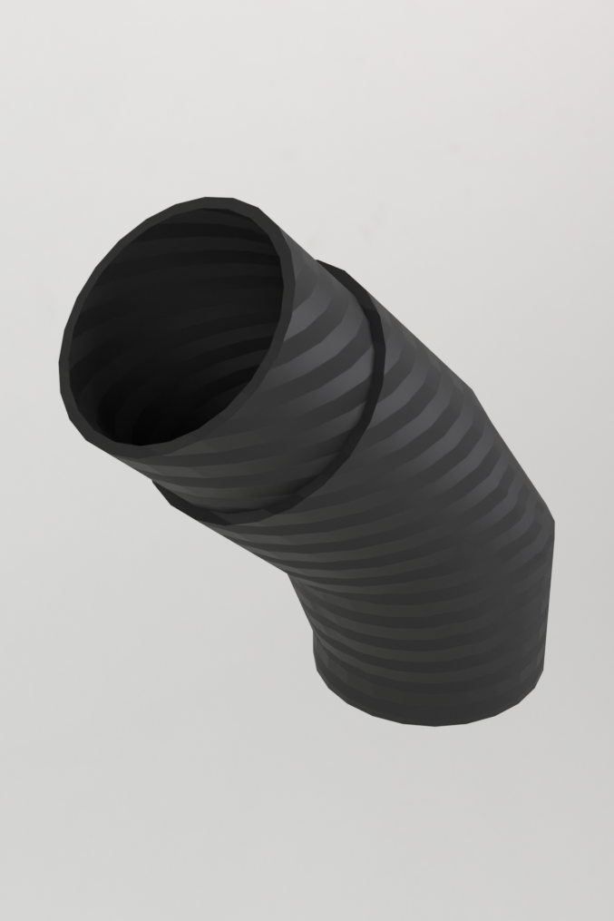 Raccord d'angle à 45° pour gouttières hydroponiques NFT
