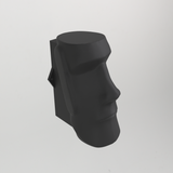 Tête de Moaï de l'île de Pâques en support mural pour casque audio