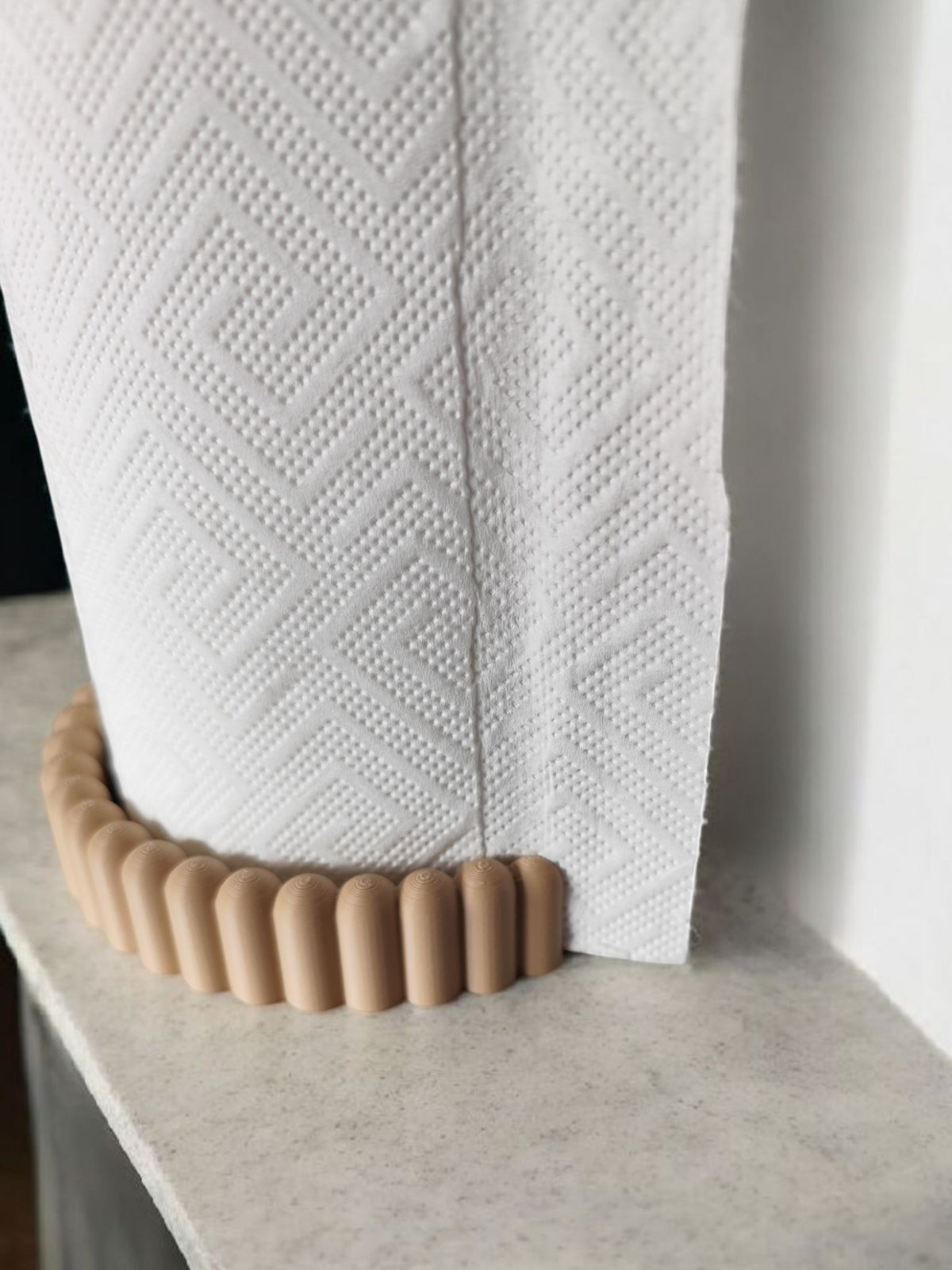 Gros plan de la tige lisse de 12 mm du porte-essuie-tout