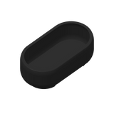 Pot à bonsaï ovale et lisse en finition naturelle vu de face