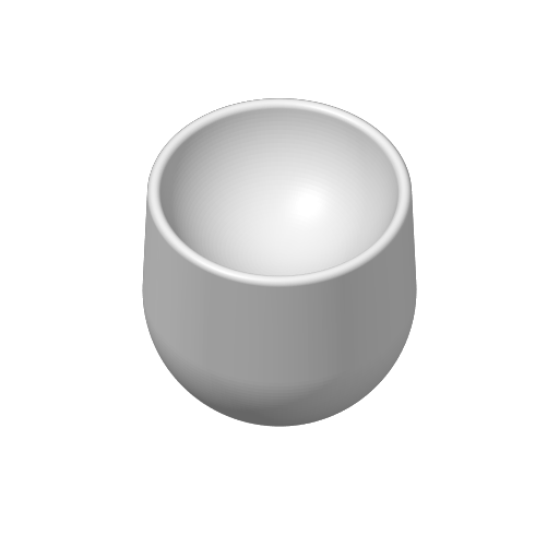 Coquetier blanc moderne, gros plan en biais sur la forme effilée et épurée
