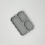 Détail des lignes géométriques d'un vide-poche minimaliste pour clés et pièces