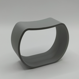 Porte-colliers minimaliste sur une commode blanche de chambre avec des pendentifs