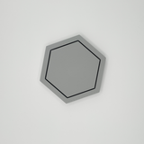 Gros plan du bord du sous-verre hexagonal à la géométrie nette