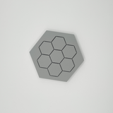 Gros plan du bord et de la surface plane du sous-verre hexagonal