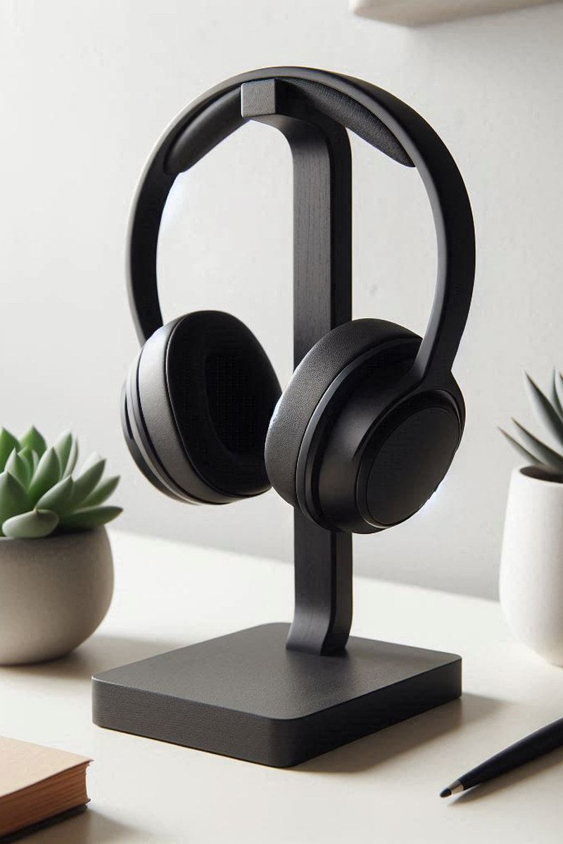 Support de casque Wellraiser au design vertical minimaliste aux lignes épurées