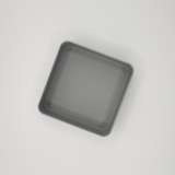 Détail du fond bas d'une coupelle carrée minimaliste pour petits objets