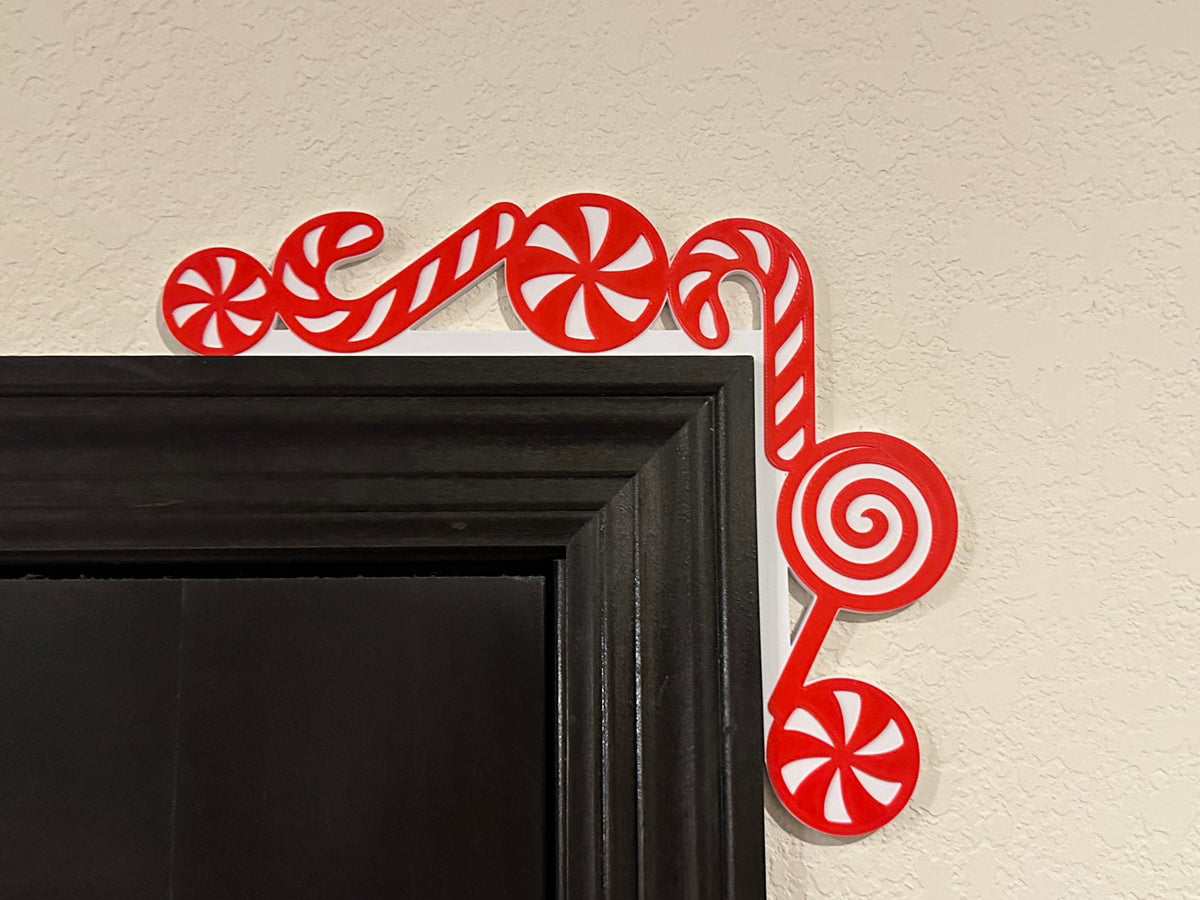 Décoration d'angle de porte avec sucres d'orge pour côtés gauche et droit