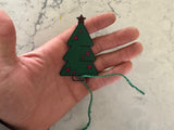 Étiquette cadeau en forme de sapin de Noël