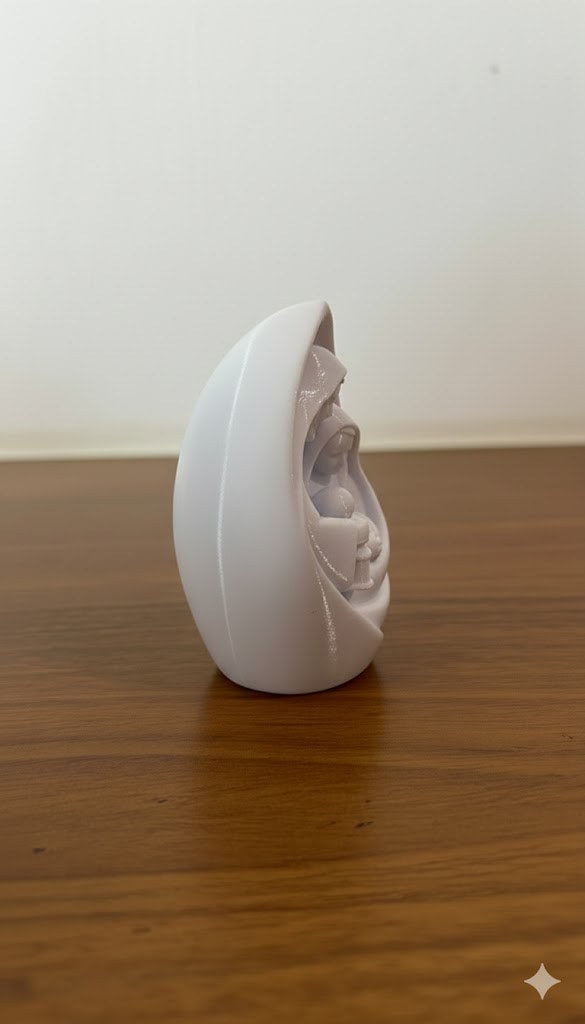 Crèche avec la Sainte Famille – figurine minimaliste