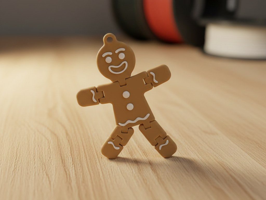 Bonhomme en pain d'épices fidget aux bras et jambes mobiles