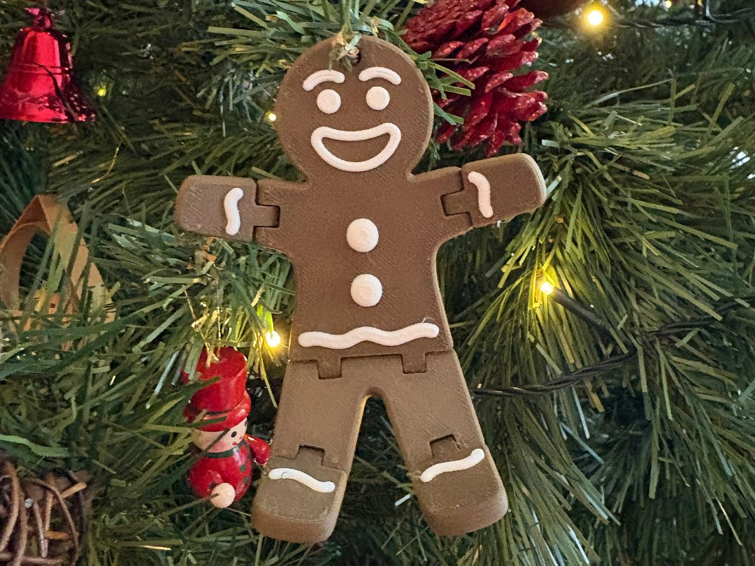 Bonhomme en pain d'épices articulé pour le sapin de Noël