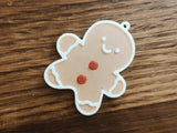 Adorable bonhomme en pain d'épices kawaii