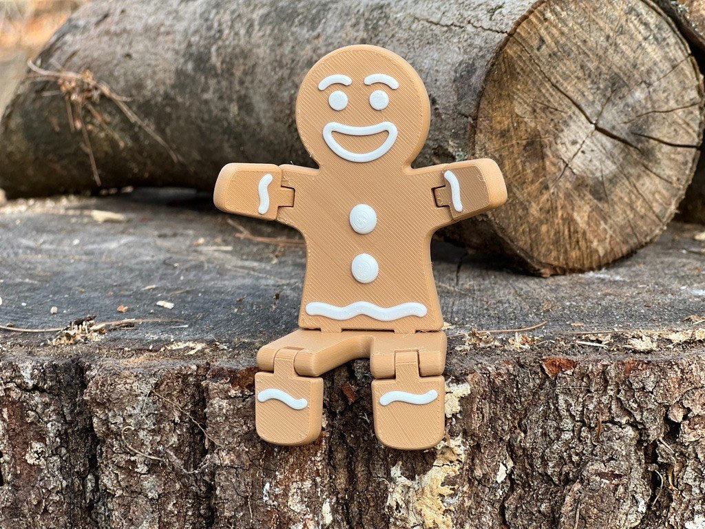 Figurine de bonhomme en pain d'épices aux segments articulés