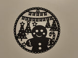 Silhouette de bonhomme en pain d'épices en décoration murale de Noël