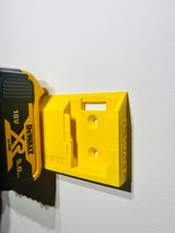 Support mural pour deux batteries DeWalt 18 V avec logo