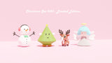 Ensemble de figurines de Noël avec bonhomme de neige, sapin, renne et ange