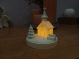 Maison de Noël pour bougie chauffe-plat – église en pain d'épices